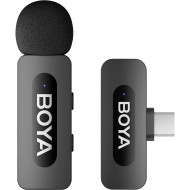 Беспроводной петличный микрофон BOYA BY-V10 Next-Gen Dual-Channel Wireless Microphone Type-C Black