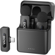 Беспроводной петличный микрофон BOYA BY-V30 2.4 GHz Dual-Channel Wireless Microphone Type-C Black