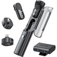 Беспроводной петличный микрофон BOYA Magic-02 Transformable Al-Powered Mini Wireless Mic Lightning & USB-C & 3.5mm TRS