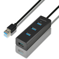 USB-хаб AXAGON 4-Port USB-A 3.0 Hub w/Micro-USB Power