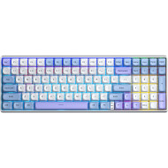 Клавиатура беспроводная AULA S100 Pro KRGD Red Switch White/Blue (6948391205762)