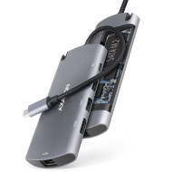 Порт-репликатор AXAGON 6-in-1 SuperSpeed USB-C Combo Hub
