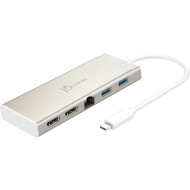 Порт-репликатор J5CREATE 5-in-1 USB-C Dual HDMI Mini Dock-Ethernet/USB 3.1 Hub/PD2.0 (JCD381-N)
