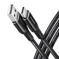 Кабель AXAGON USB-C to USB-A 2.0 1.5м Black