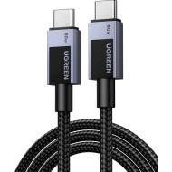 Кабель UGREEN USB-C to USB-C 60W 2м Space Gray (55775)