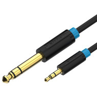 Кабель VENTION AUX Audio Cable mini-jack 3.5 mm - jack 6.35 mm 0.5м Black (BABBD)