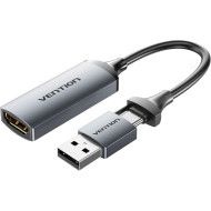 Устройство видеозахвата VENTION HDMI to USB-C/USB-A Capture Card