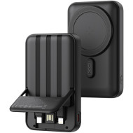 Повербанк с беспроводной зарядкой XO PR288 1xUSB-C, 1xUSB-A with Built-In USB-C/Lightning Cable 22.5W 10000mAh