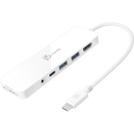 Порт-репликатор J5CREATE USB-C Multi-Port Hub with PD60W White (JCD373-N)