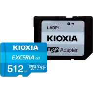 Карта памяти KIOXIA (Toshiba) microSDXC Exceria G3 256GB UHS-I U3 V30 A2 Class 10 + SD-adapter (LMEX3L256GG2)