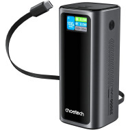 Повербанк CHOETECH B815C 1xUSB-C, 1xUSB-A, PD3.0, QC3.0 with built-in cable USB-C 130W 20000mAh