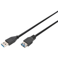 Кабель-удлинитель DIGITUS USB3.0 AM/AF 3м Black (AK-300203-030-S)