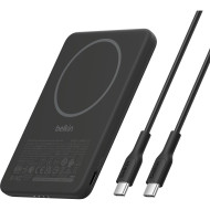 Повербанк с беспроводной зарядкой BELKIN BoostCharge Slim Magnetic Power Bank 5K 15W 5000mAh Black (BPD010HQBK)