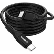 Кабель CHOETECH XCC-1008 Type-C to Type-C PD 100W 1м Black