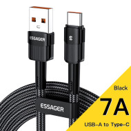 Кабель ESSAGER Star Fast Charging Data Cable 7A USB-A to Type-C 1м Black (EXCT-XC01)