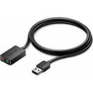 Внешняя звуковая карта VENTION CDY Dual Port USB Sound Card 2.0 Black (CDYBF)