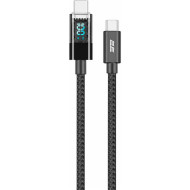 Кабель 2E USB2.0 CM/CM PD3.0 100W Digital Display 1м Black (2E-CC100-BL)
