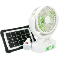 Настольный портативный вентилятор GDTIMES GD-8021 + Solar Panel + LED Lamp
