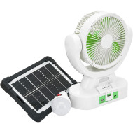 Настольный портативный вентилятор GDTIMES GD-8022 + Solar Panel + LED Lamp