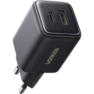 Зарядное устройство UGREEN X514 20W 1xUSB-C, 1xUSB-A GaN Fast Charger Black (65737)