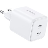 Зарядное устройство UGREEN X526 45W 2xUSB-C GaN Fast Charger White (65154)