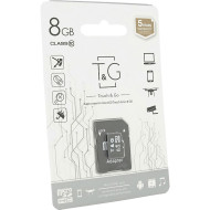 Карта памяти T&G microSDHC 8GB UHS-I Class 10 + SD-adapter (T&G/KP8)