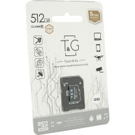 Карта пам'яті T&G microSDXC 512GB UHS-I Class 10 + SD-adapter (T&G/KP512)