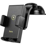 Автодержатель с беспроводной зарядкой HOCO HW22 Precious Center Console Wireless Fast Charging Car Holder Black