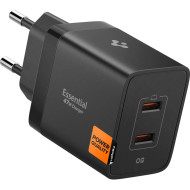 Зарядное устройство SPIGEN Essential 47W Wall Charger 2xUSB-C Black (ACH09457)