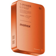 Повербанк MagSafe MOMAX 1-Power Q.Pass² Qi2 25W 10000mAh Solar Orange (IP168Q22M)