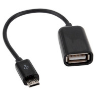 Кабель OTG LAPARA USB2.0 Micro-BM/AF 0.16м (LA-UAFM-OTG BLACK)