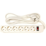 Сетевой фильтр POWERPLANT JY-1057 White, 6 розеток, 3м (PPSA10M30S6)