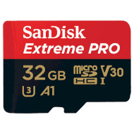 Карта памяти SANDISK microSDHC Extreme Pro 32GB UHS-I U3 Class 10 + SD-adapter (SDSQXCG-032G-GN6MA)