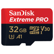 Карта памяти SANDISK microSDHC Extreme Pro 32GB UHS-I U3 Class 10 + SD-adapter (SDSQXCG-032G-GN6MA)