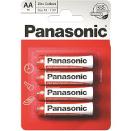 Батарейка PANASONIC Red Zink AA 4шт/уп (R6REL/4BP)