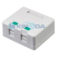 Розетка накладная KINGDA 2хKeystone White (KD-WP06-B)