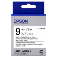 Лента EPSON LK-3WBW 9mm Black on White Strong Adhesive (C53S653007)