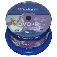 Диск DVD+R VERBATIM AZO Printable 4.7GB 16x 50pcs/spindle (43512)