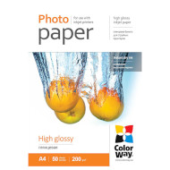 Фотобумага COLORWAY High Glossy A4 200г/м² 50л (PG200050A4)