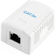 Розетка накладная CABLEXPERT RJ-45 Cat.5e FTP White (NCAC-1F5E-01)