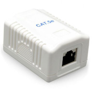 Розетка накладная CABLEXPERT RJ-45 Cat.5e UTP White (NCAC-1U5E-01)