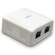 Розетка накладная CABLEXPERT 2xRJ-45 Cat.6 FTP White (NCAC-2F6-01)