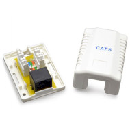 Розетка накладная CABLEXPERT RJ-45 Cat.6 UTP White (NCAC-1U6-01)