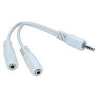 Сплиттер CABLEXPERT mini-jack 3.5мм - 2 x mini-jack 3.5мм White (CCA-415W)