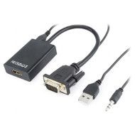 Адаптер CABLEXPERT VGA to HDMI Black (A-VGA-HDMI-01)