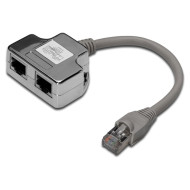 Разветвитель порта локальной сети DIGITUS STP, 1x2 RJ45 Splitter Cat.5 Silver (DN-93904)