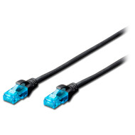 Патч-корд DIGITUS U/UTP Cat.5e CCA 0.5м Black (DK-1512-005/BL)