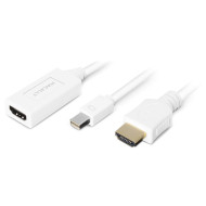 Адаптер MACALLY Mini DisplayPort - HDMI v1.4 0.15м White (MD-HD6C-4K)