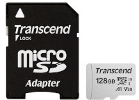 Карта памяти TRANSCEND microSDXC 300S 128GB UHS-I U3 V30 A1 Class 10 + SD-adapter (TS128GUSD300S-A)