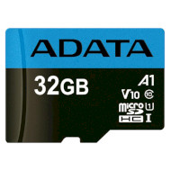 Карта памяти ADATA microSDHC Premier 32GB UHS-I V10 A1 Class 10 + SD-adapter (AUSDH32GUICL10A1-RA1)